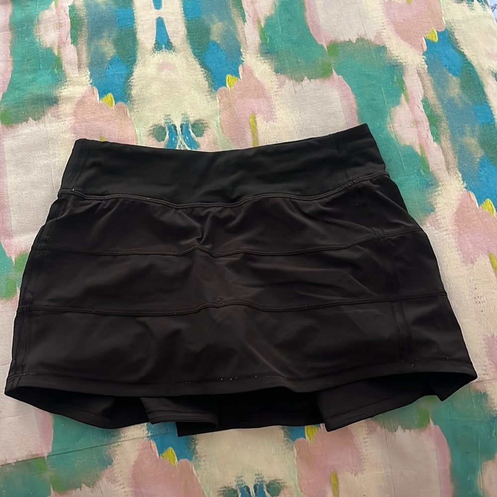 Black lululemon pace rival mid rise skirt